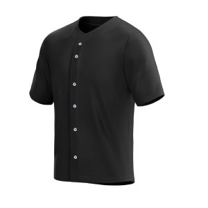 blank solid color black baseball jersey for men