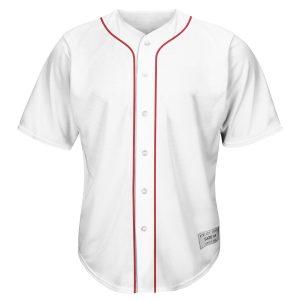 blank red sox full button baseball jersey